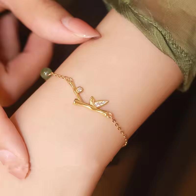 925 Silver Multicolour Bead Bracelet For Women Three Layers Geometry Drip Glaze Versatile Jewelry Dropship