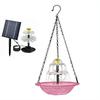 Solar Cascade Hanging Bird Bath Fountain, Solar Water Pump Three-Tiered Bird Bath Tub , Hanging Hook for Garden Patio Wildlife