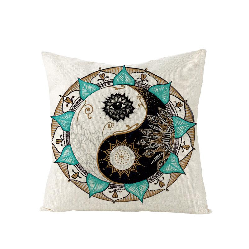 Bohemian Mandala Style Polyester Pillowcase Square Sofa Pillowcase Home