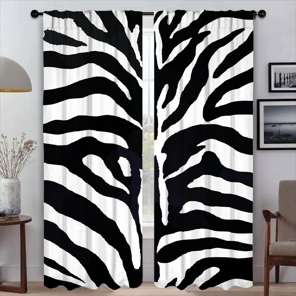 Tulle a Strisce Zebra per Partizione Camera da Letto Tenda Oscurante per Stanza 2 Pannelli Eleganti Tende per Camera da Letto Tende per Interni Casa Tende
