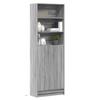 Vidaxl Alta Sottoponte con LED, Rovere Sonoma Grigio, 69X32,5X200 Cm