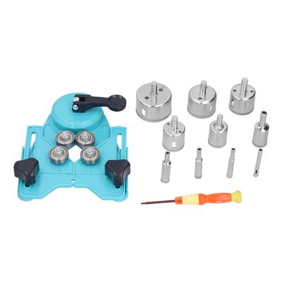 Set Pânză de Ferăstrău Găuri Diamantate Gol Piese de Foraj Diamantate Deschizător de Plăci cu Dispozitiv de Ghidare pentru CeramicăLumină