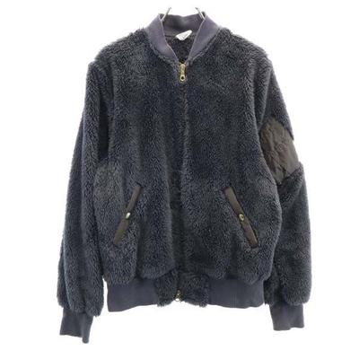 Pelz-Fleecejacke L grau Herren Gebraucht