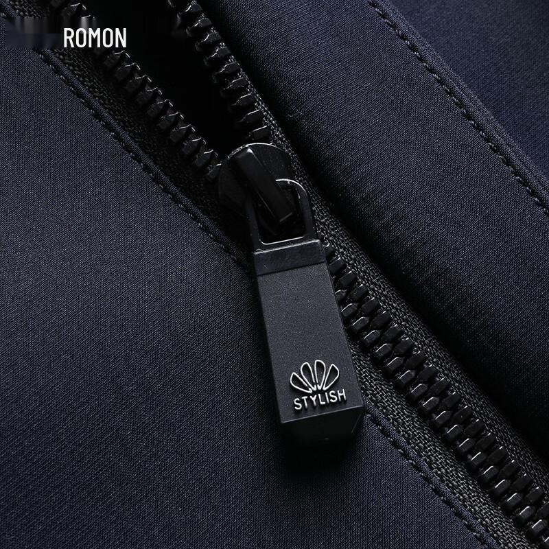 Rommon Men's Hooded Business Casual Jacket