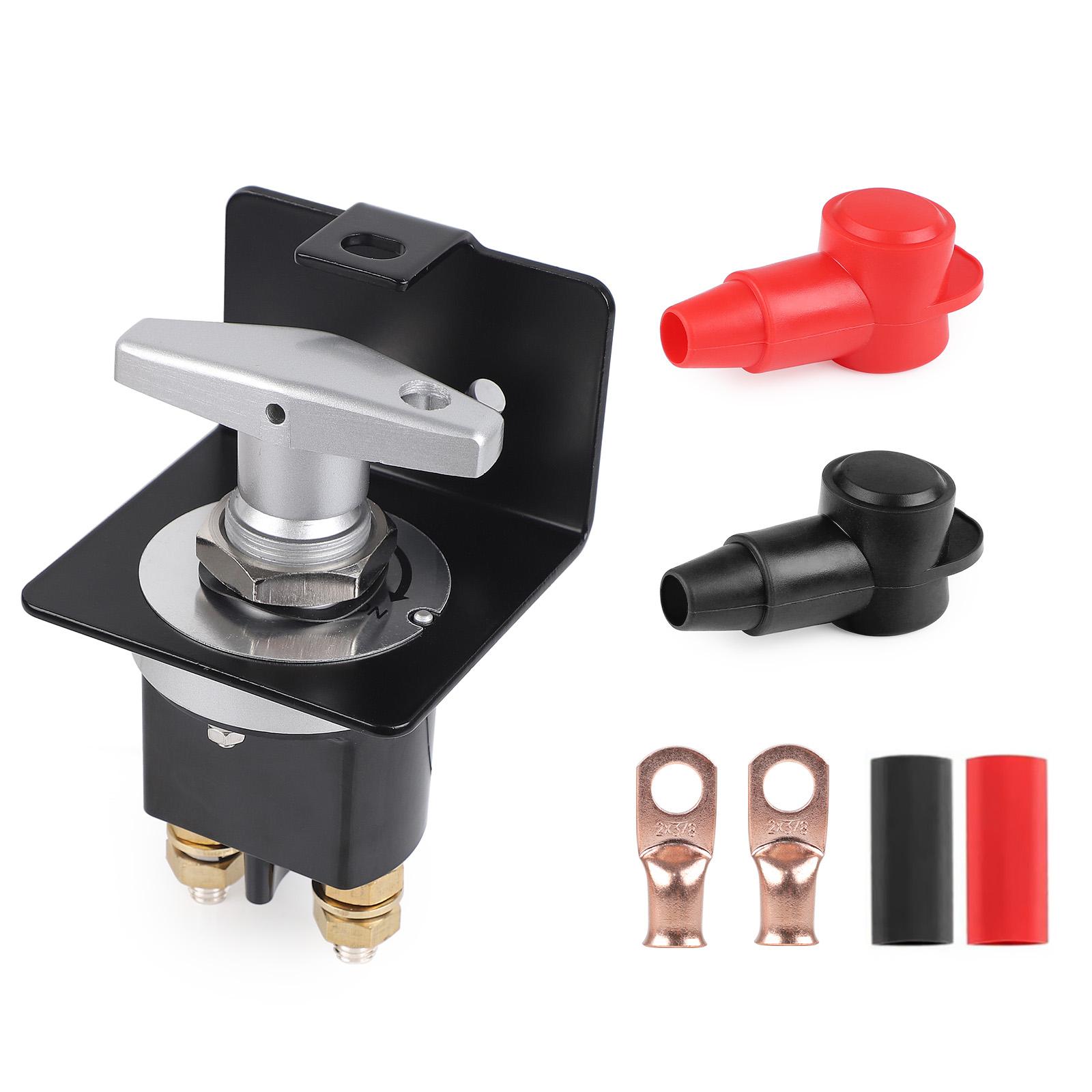 

For RV Camper Van Truck Cars Kill Boat Mass Switch Kit 12V Battery Disconnect Switch Isolator With Heavy Duty 12/48V 1500A