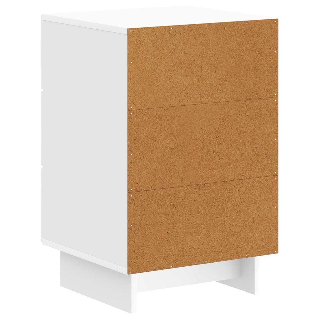 Nightstand High Gloss White 43 x 41 x 66.5 cm Particleboard