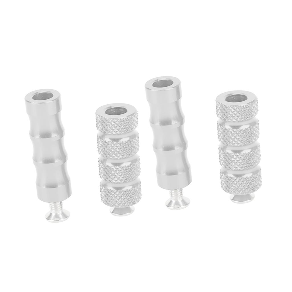 2 Pair Motorcycle Brake Foot Peg CNC Process Plating Precise Fit For M6 6mm Mounting Bolts Motorbike