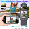 HD 1080P Mini Camera 360 ° Rotating Handheld Action Camera WiFi Sports Wearable Body Camera Travel Bicycle Driver Recorder Outdoor Motion Camera