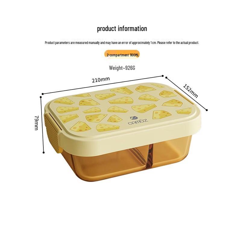 CAMUZ Amber Glass Lunch Box with Utensils