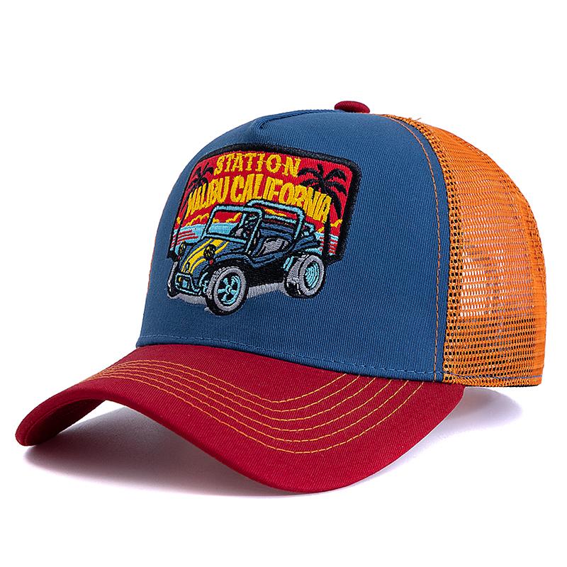 Unisex Sommer Angelmütze Atmungsaktives Mesh Truckerhut Herren Damen Großer LKW Bestickt Snapback Outdoor Angelhut