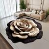 Yousheng Diatomaceous Earth Floor Mat 3D Realistic Flower Pattern Non-Slip Backing Door Mat Living Room Bathroom Kitchen Absorbent Mat