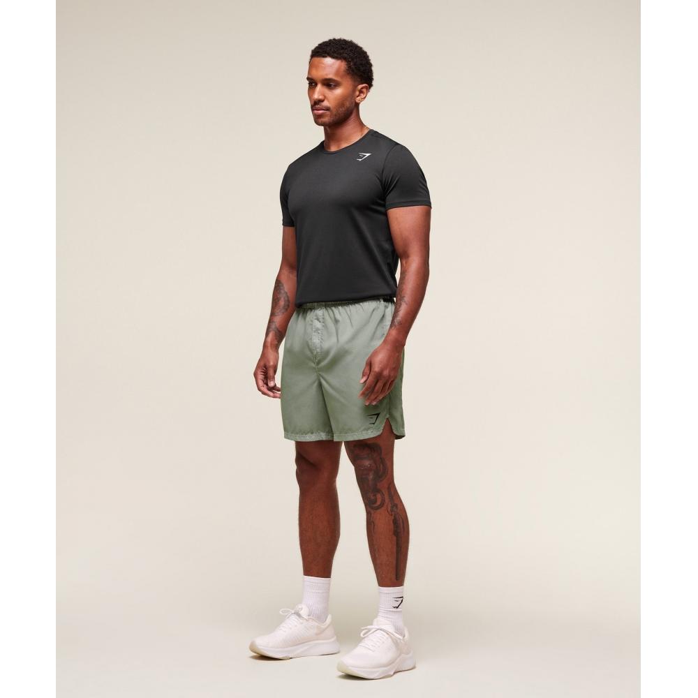 Gymshark Fit Light 7  Shorts Strength Green A2c2t Ecjh