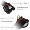 Auto LED Light Wiring Harness 40A Relay on-off Waterproof Switch for Off Road Vehicle Boats Ship Car Cable Wiring Harness Kit