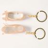 Yousheng Satin Ballet Shoe Keychain Handmade Mini Pointe Shoe Pendant with Keyring Ballet Lovers Bag Charm Gift for Ballet Dancers