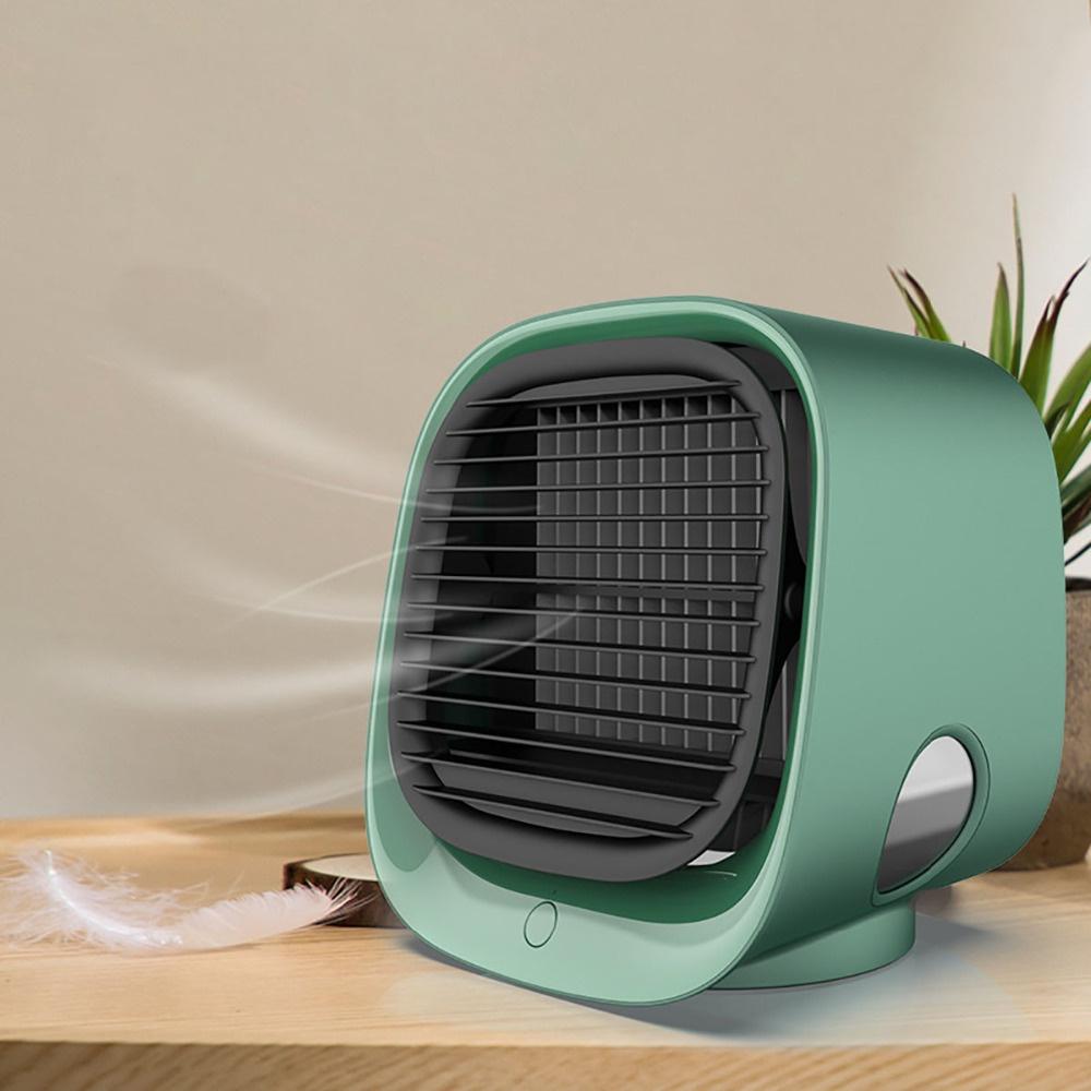 2 Types Air Cooler Fan Mini Desktop Air Conditioner with Night Light Mini USB Water Cooling Fan Humidifier Purifier Multifunction Summer