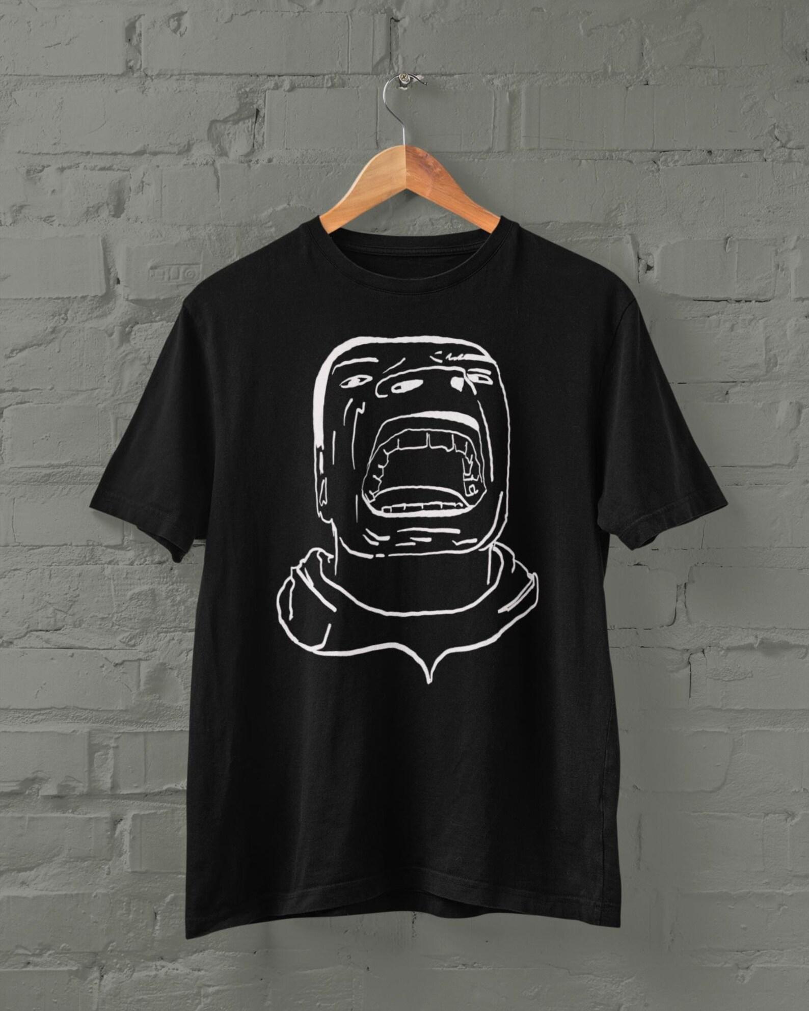 Screaming Face Art T-Shirt, Expressionist Horror Graphic Tee, Edgy Alternative Streetwear Shirt 2XL
