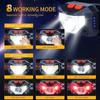 8Modes Motion Sensor Headlight Powerful LED Headlamp Head Lamp COB Flashlight Torch Head light For Camping Fishing