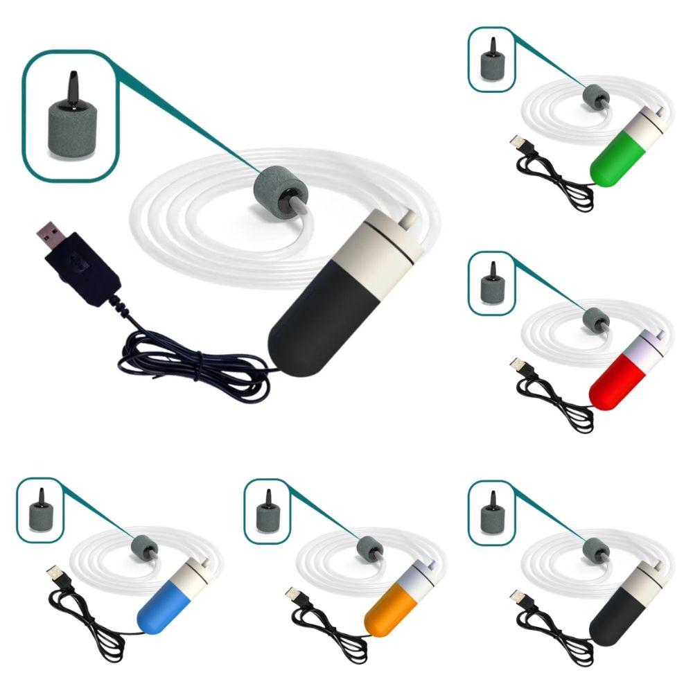 Adjustable Speed Aquarium Oxygen Air Pump USB Charging Portable Air Compressor Aerator Anti-slip Ultra Quiet