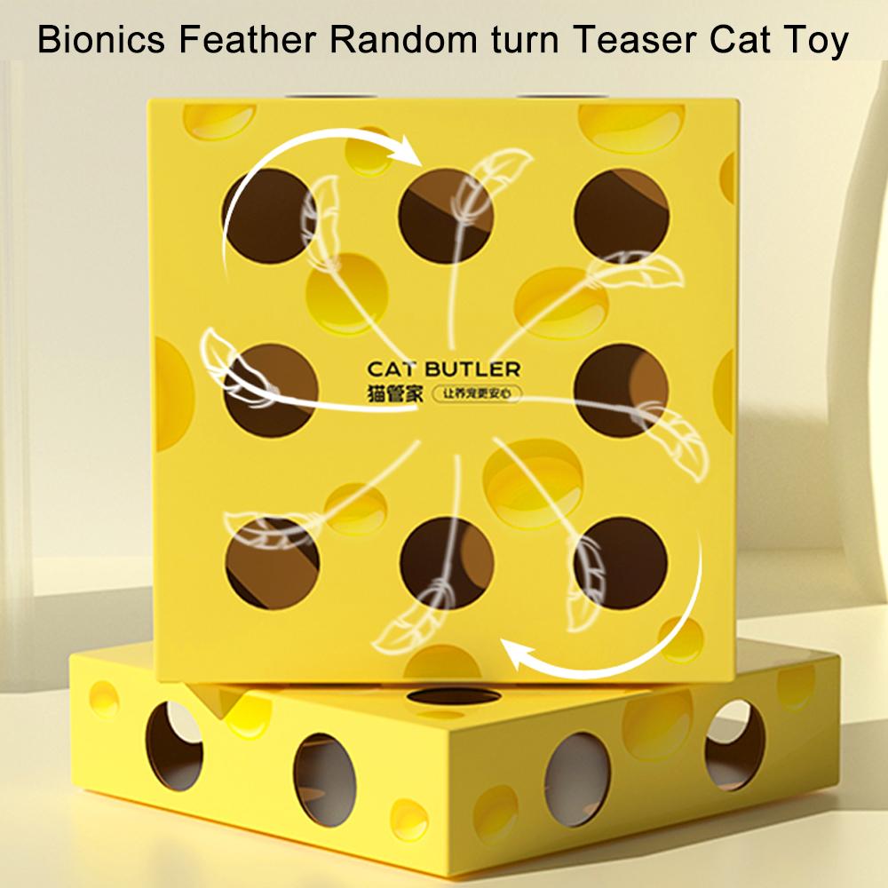 

Умная игрушка для кошек Автоматическая вращающаяся игрушка-перо для кошек Интерактивная игрушка с несколькими отверстиями Дразнилка для питомцев Игрушка-палка Kitter Игрушки-перья
