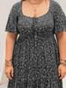 Bohemian Floral Plus Size Short Sleeve Maxi Dress