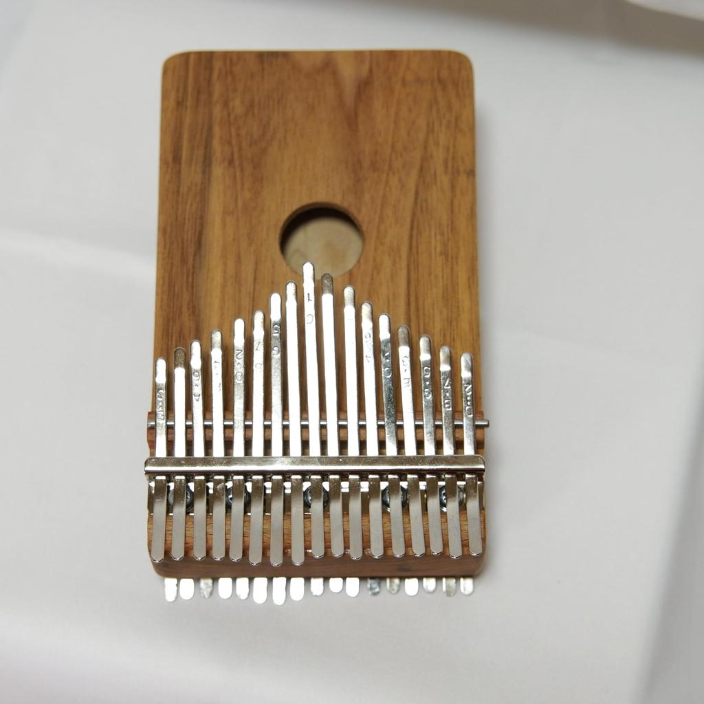 34-Key Chromatic Kalimba Double-sided Solid Wood 13cm x 18.5cm C Major B Major