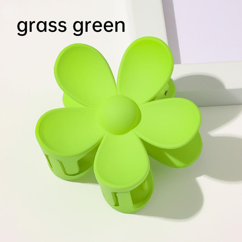 Mode Frauen Kunststoff Haar Krallen Krabben Klammern Charme Einfarbig Blume Form Dame Kleine Haar Clips Kopfschmuck Haar Zubehör