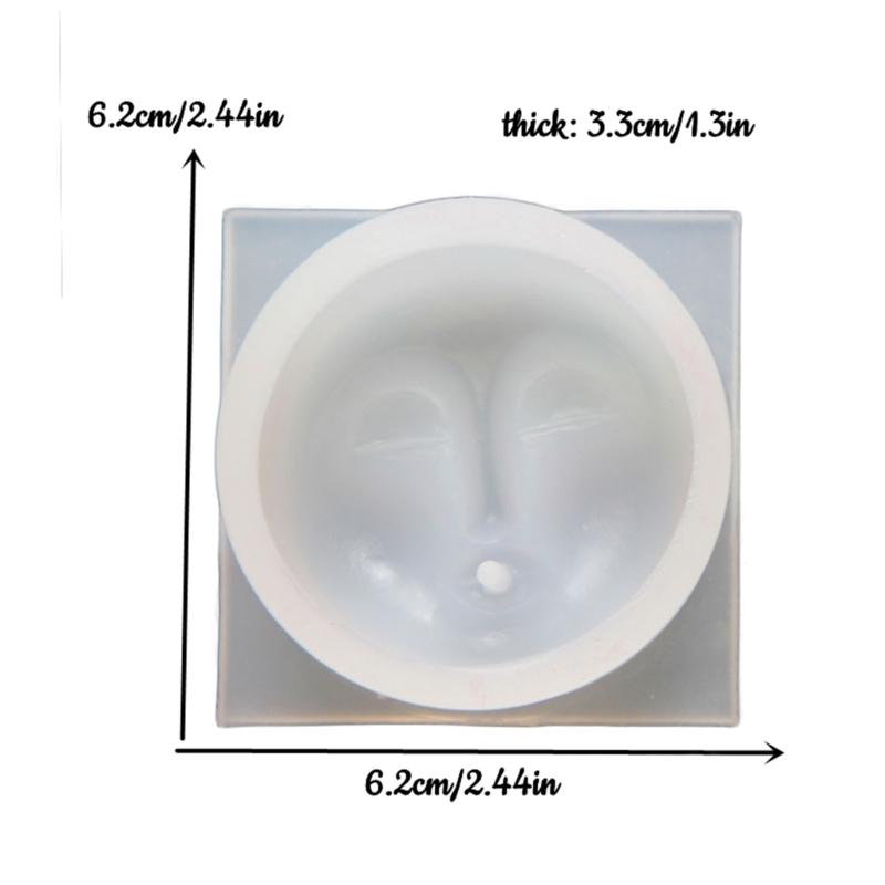 Incenses Tray Silicone Molds Handmade Human Face Pattern Incenses Insert Stick Holder Cements Plasters Mould Crafts Decors