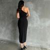 Summer Black New Dress Women Fashion Sexy Split Sleeveless Backless Slim Maxi Dress Female Casual Club Elegant Lady Party Dress