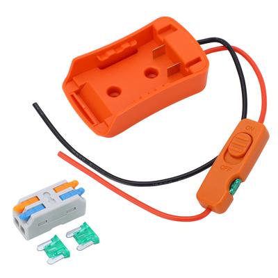 Battery Adapter Dock Power Battery Converter with 30A Fuse Switch Terminal for Stanley 18V 20V