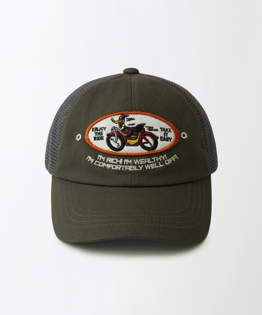OUTSTANDING [Looney Tunes] Cotton Ball Cap(Enjoy The Ride)_Charcoal