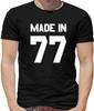 Hergestellt in Geburtstag 77 Herren T-Shirt - 1977 - 43 - 43. - Geburtstag - Geburtsjahr - Alter - Herren Sommer Baumwolle Grafik T-Shirt