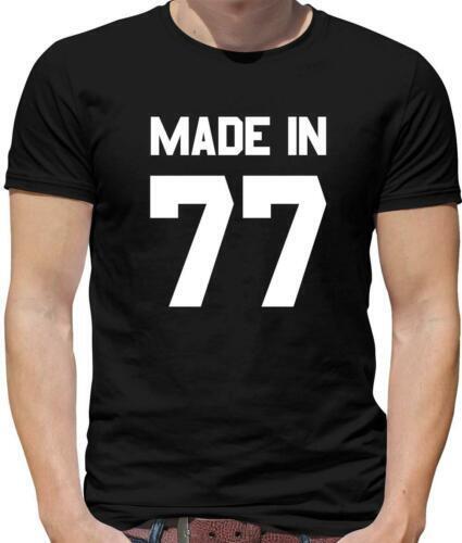 

Made In Birthday 77 Mens T-Shirt - 1977 - 43 - 43rd - birthday - Birth Year -Age - Men s Summer Cotton Graphic Tee S разноцветный