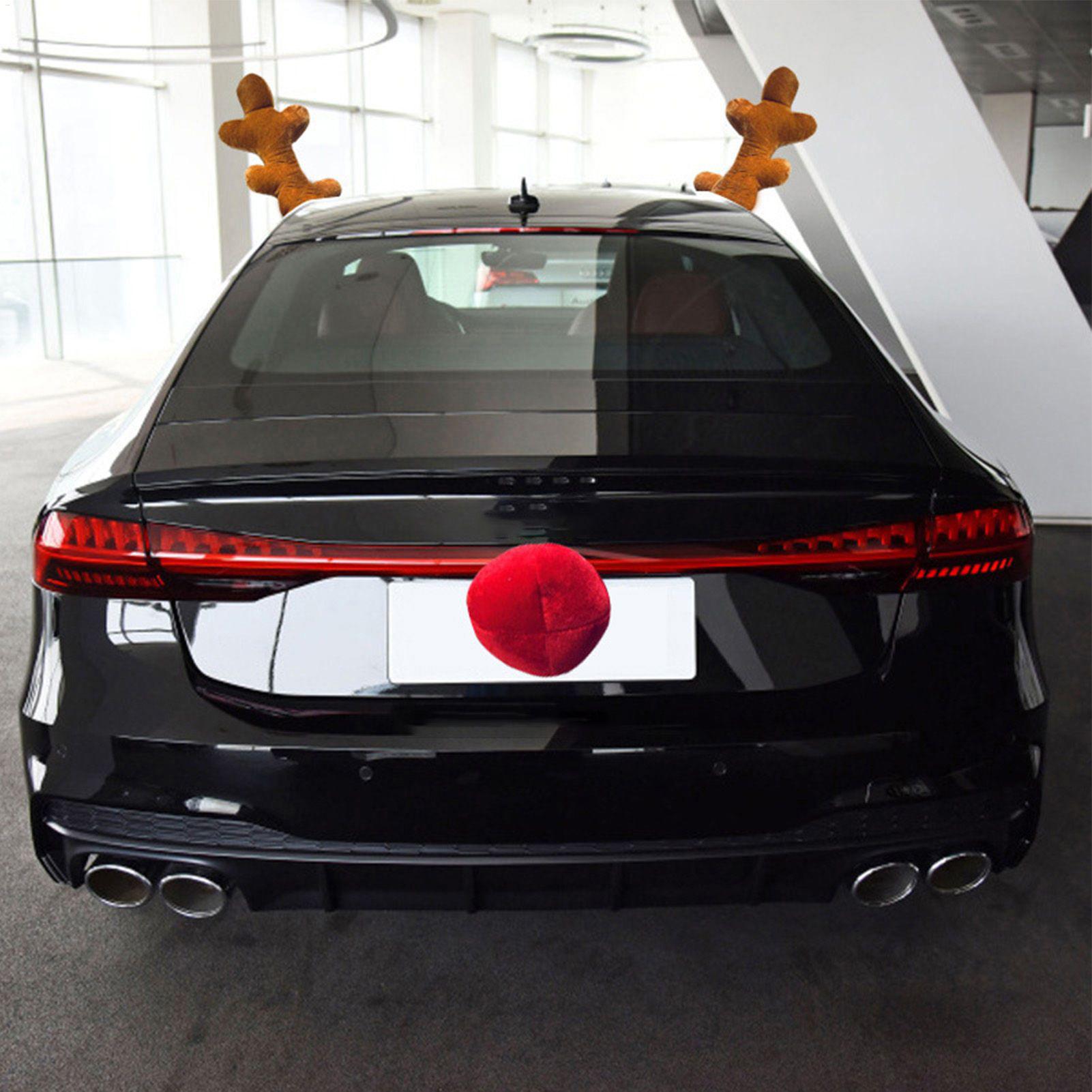Reindeer Antlers For Car Cotton Reindeer Antlers Car Decoration Decor Festive Cute Ornament For Automotive Festival Vehicle China Mainland
