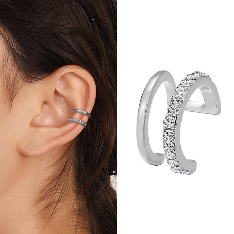 2026 New Gold Silver Color Leaves Clip Earrings for Women Fashion Ear Cuff Non-Piercing Earrings Set Trend Jewelry Gift
