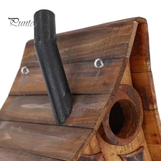 Fuglehus i tre for utendørs Lunefullt hengende kolibrihus utendørs villfuglrede for uteplass Bakgård Hageinnredning