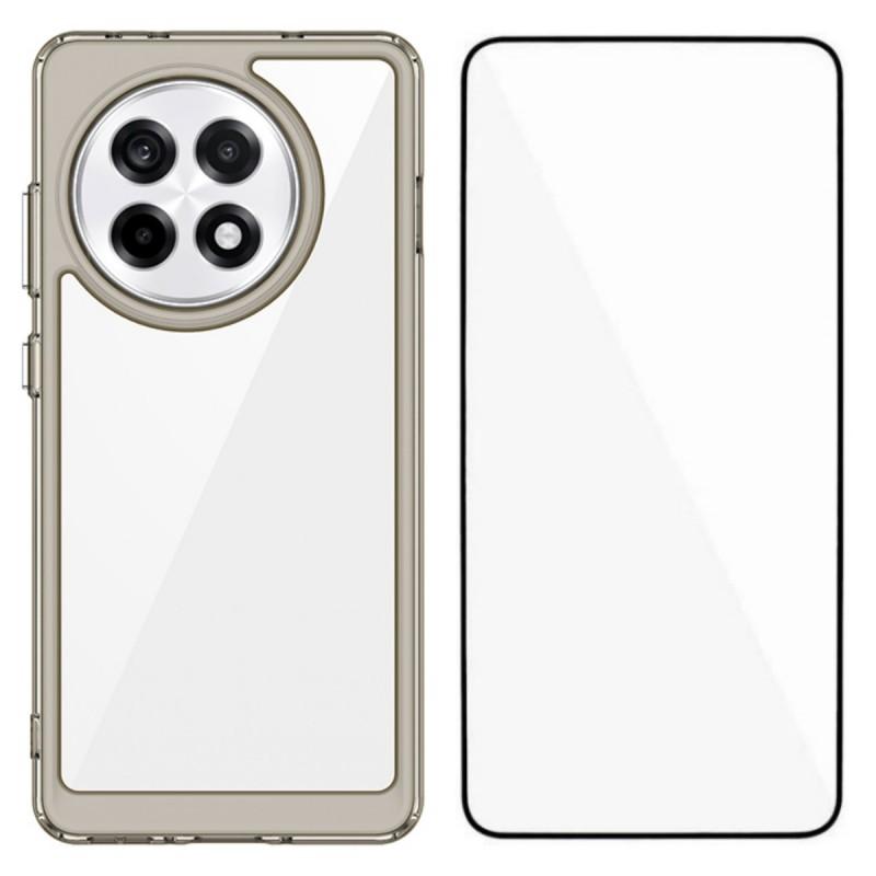 For OnePlus Ace 5 5G/OnePlus Ace 5 Pro 5G Phone Case WANLONFENG XC Series TPU Acrylic Cover with Tempered Glass (Big Lens Hole)