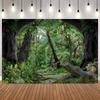 Tropical Forest Jungle Photography Backdrop Rainforest Green Leaves Natural Adventure Camping Birthday Photo Background Props37