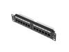 Patch panel Lanberg PPU5-9012-S 12 port 1U 10" kat.5e szary