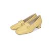 Women's Loafers and Pumps with a Bit Motif, Metallic Lines, Chunky Heel, and Comfortable Fit (52301)
