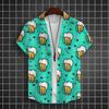 Camisa Hawaiana para Hombre Camisas de Manga Corta Estampadas 3D de Cerveza Camisa para Fiesta de Cerveza Camisetas Camisetas Casuales de Verano Ropa Holgada Oversize para Hombre