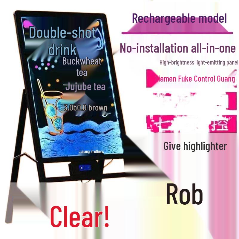 Luminous Fluorescent Blackboard for Night Market & Street Stall Advertising