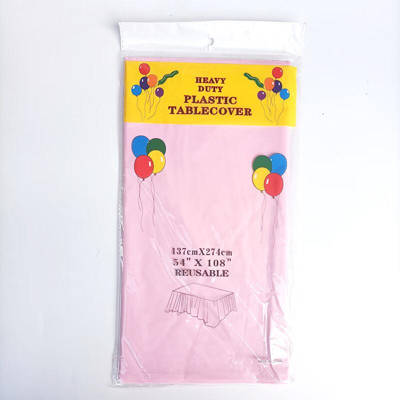 

Disposable Pink Plastic Tablecloth - Pack of 6