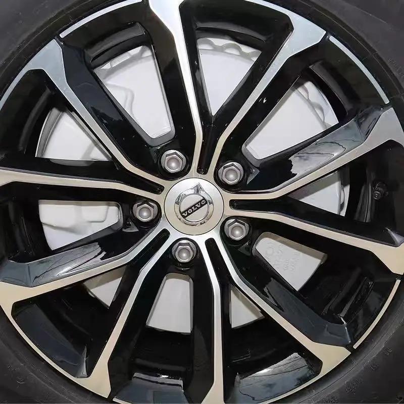 4PCS 64mm Car Wheel Center Hub Cap Rim Cover Emblem Stickers For Volvo XC60 V60 S60 V40 V50 S40 S80 C30 XC40 XC70 XC90 R Design