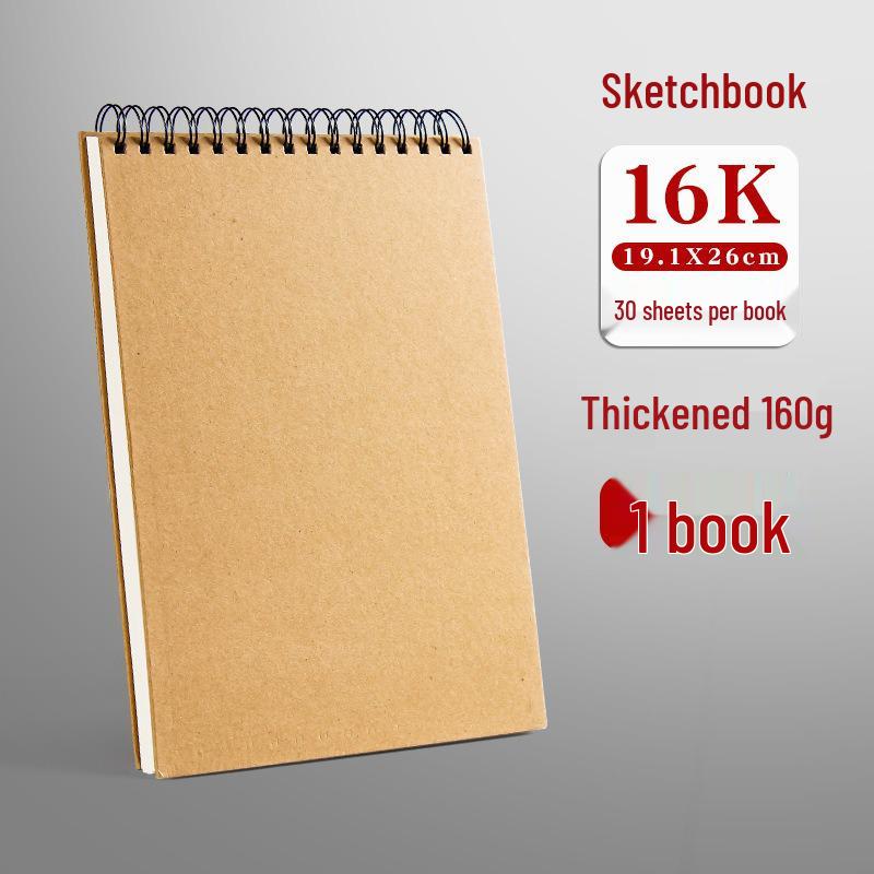Coil-Bound Hardcover Sketchbook – Multiple Sizes: A3, A4, A5, 4K, 8K, 16K, 32K for Art and Drawing