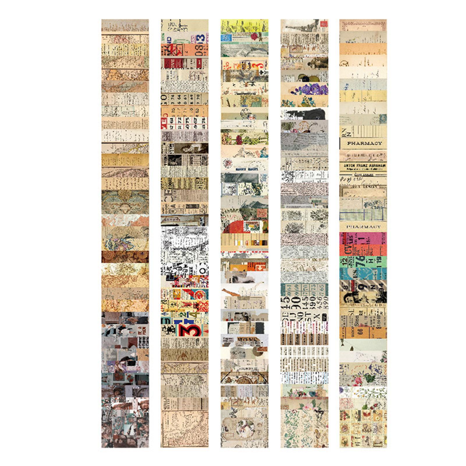 

165 листов винтажной бумаги, водонепроницаемая, износостойкая, декоративный набор антикварной бумаги для дневников, открыток