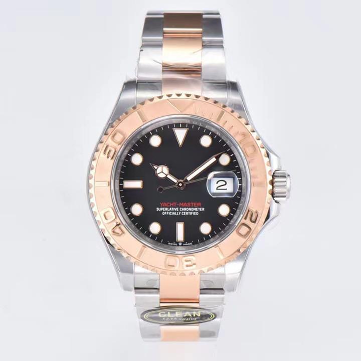 Rolex Yacht-Master 126622 Grå Lyser Upp Kalender Mekanisk Klocka med Gummiband - Vattentåligt Sportur