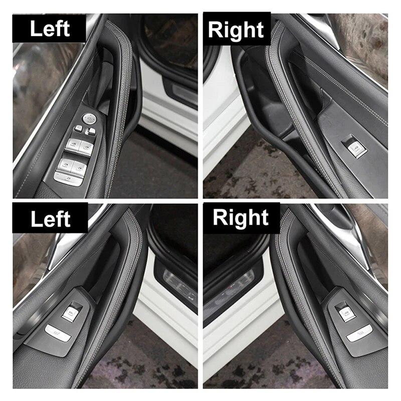 Pentru BMW Seria 5 G30 G38 2018-2023 din fibră de carbon neagră, panou interior al ușii mașinii, capac pentru mâner, garnitură de protecție