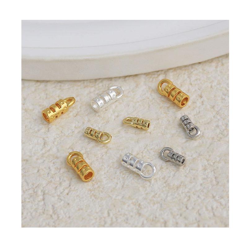 18k Gold-Filled Copper Plated Clip Buckle & Chain Clasp for DIY Leather Cord and Steel Wire.