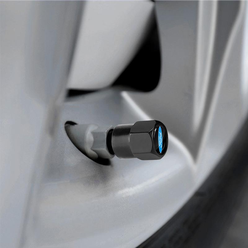 4pcs Car Metal Wheel Tire Air Valve Core Caps Car Accessories For Ford Focus Mondeo MK1 MK2 MK4 MK3 Fiesta ST Line Kugo Transit Escape Fusion Explorer