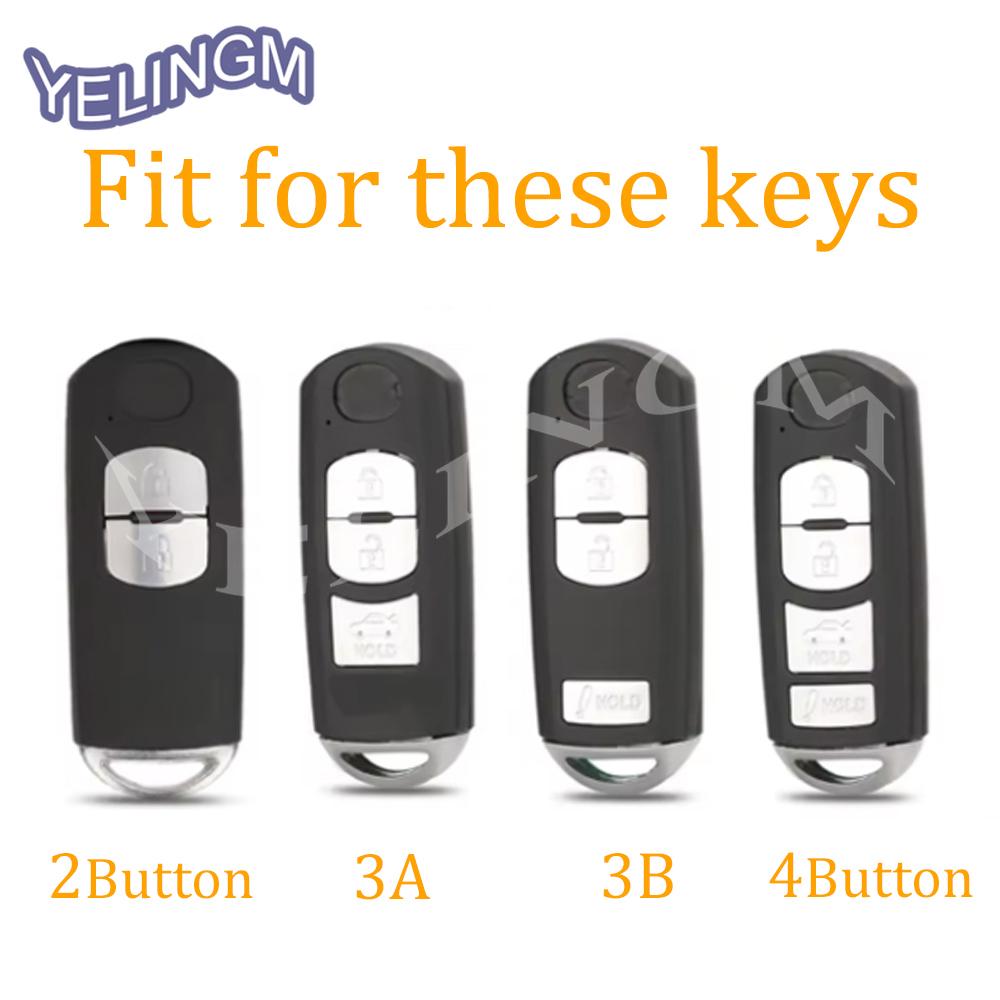 2 3 4 Button For Mazda 2 3 6 Demio Atenza Axela Cx-5 Cx5 Cx-3 Cx7 Cx-9 3 4 Cx30  -  Tpu Car Key Case Key Cover Keychain